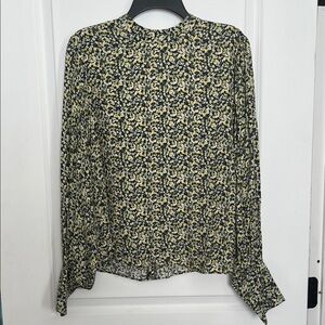 H&M Floral Blouse - Black and Yellow